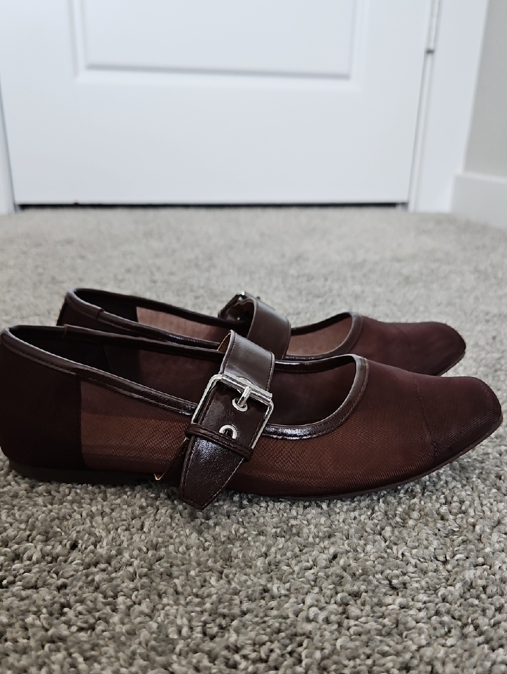 DV by Dolce Vita Classic Brown Mary Jane Flats with Buckle Strap